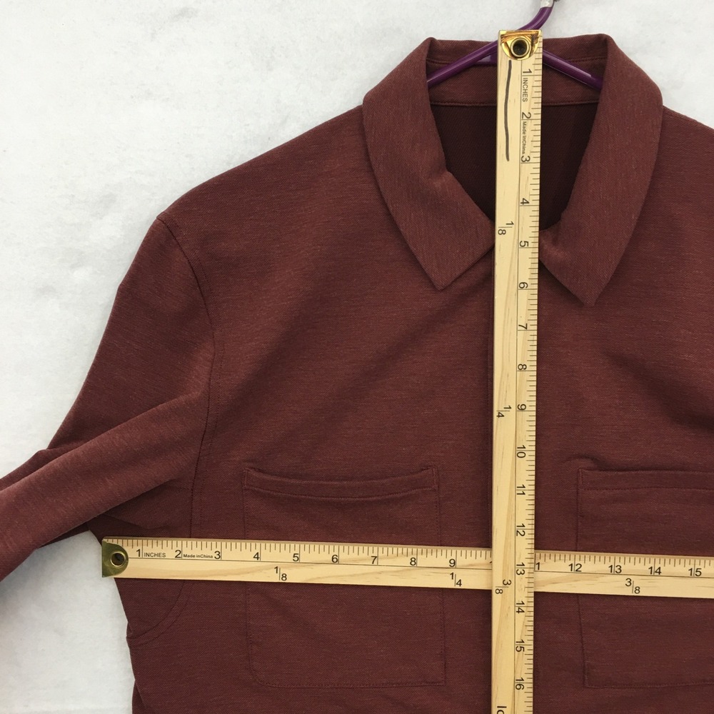 Lululemon Compatibility Mens Long Sleeve Snap Front Shirt Pockets Size M - Picture 6 of 7